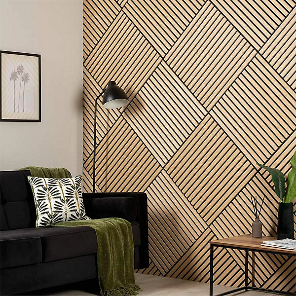 Pannello acustico da parete quadrato in legno da 60x60 cm, disponibile in vari colori